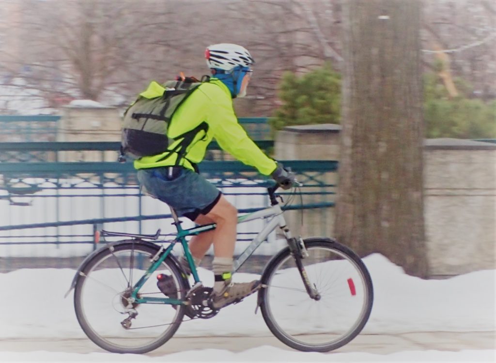 Winter cyclist